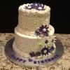 2 Tier 70th Birthday Cake
Butter Almond Pound Cake
Vanilla Butter Cream Filling/Frosting