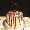 Sweet 16 Reese's Peanut Butter Cake 
Chocolate Ganache/Reese's Candy and Chocolate Candy Melt Horse