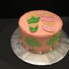 Jack Rogers Sandals on top
Green Palm Trees
Vanilla Pound Cake and Vanilla ButterCream (Pink) Filling/Frosting
