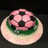 Pink Soccer Ball Cake for my Charly Girl!