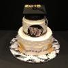 2 Tier with Graduation Cap! Serves 36 Delivered to Premier, Inc. 
6" and 9" Cakes