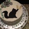Here is a close up, top view of this cake.  The kitten and butterfly are so cute. 